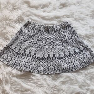 Aeropostale Monochrome Printed Skater Skirt Size S
